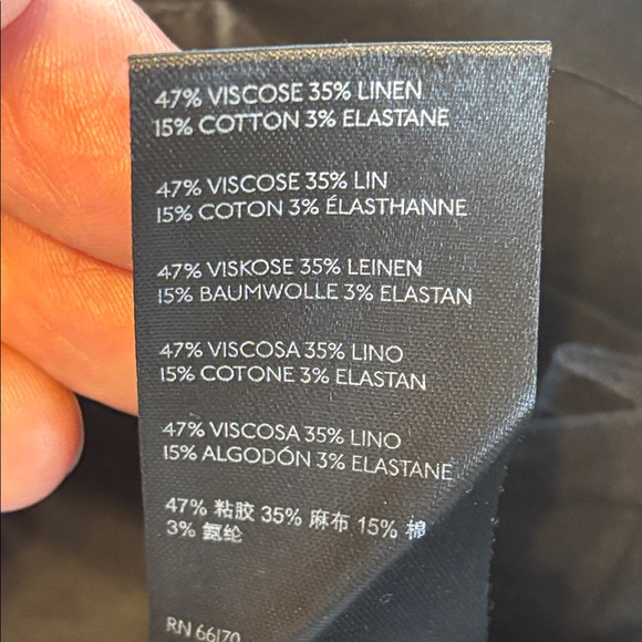 Anthropologie ankle length wide leg stretch Black Trousers 30 - Picture 9 of 9